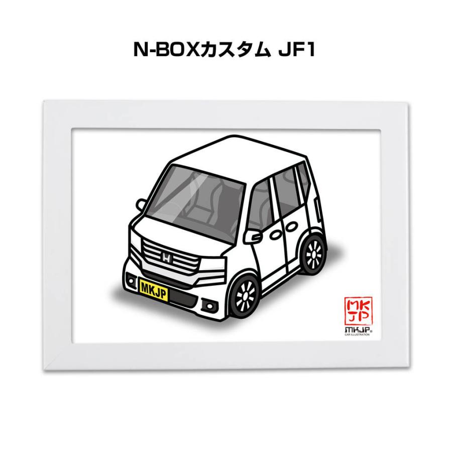 MKJP イラストA5 フレーム付き ホンダ N-BOXカスタム JF1 ゆうメール送料無料｜mkjp