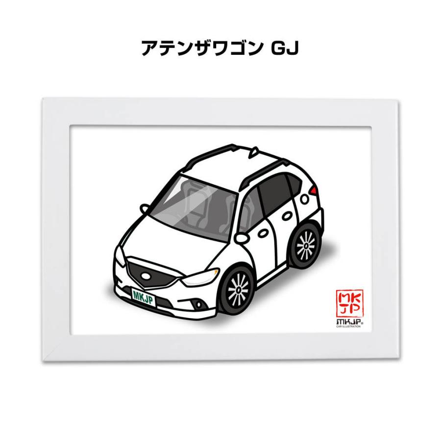 MKJP イラストA5 フレーム付き マツダ アテンザワゴン GJ ゆうメール