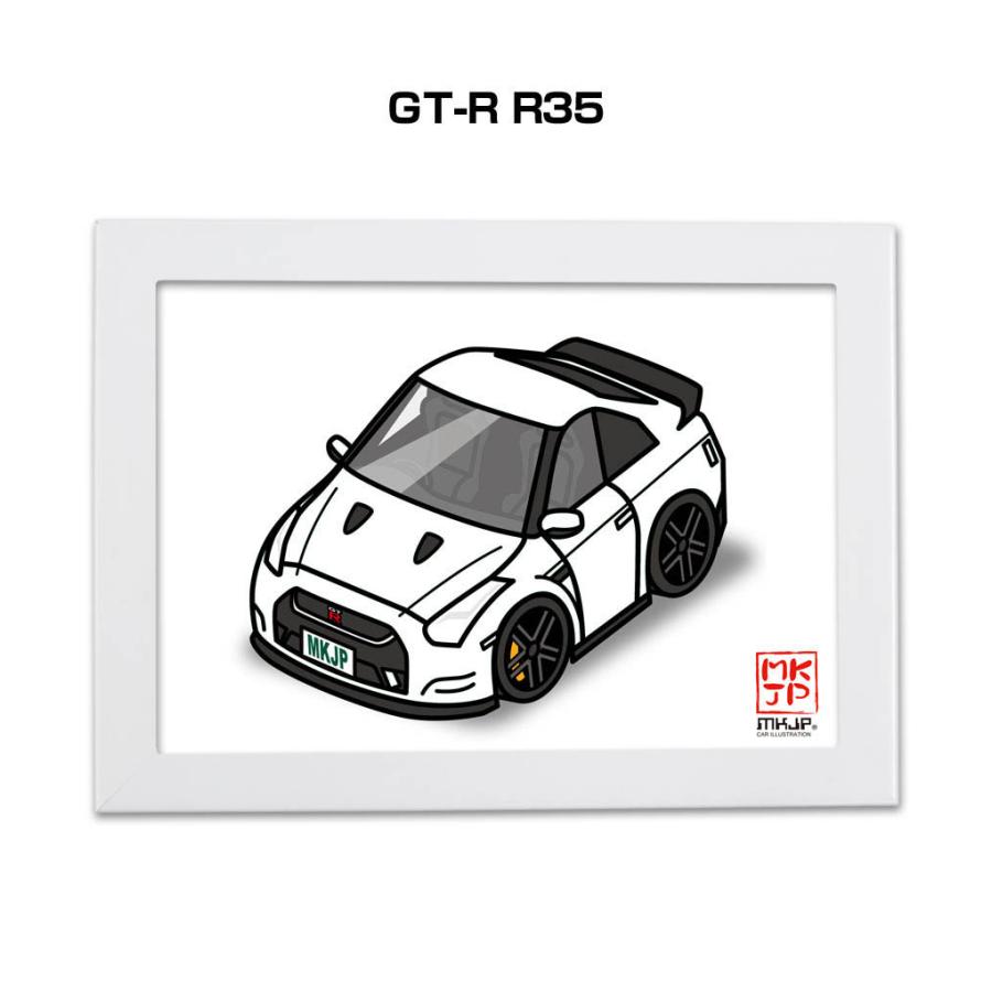 Mkjp イラストa5 フレーム付き ニッサン Gt R R35 ゆうメール送料無料 Illust A5 0110 ドレスアップパーツショップmkjp 通販 Yahoo ショッピング