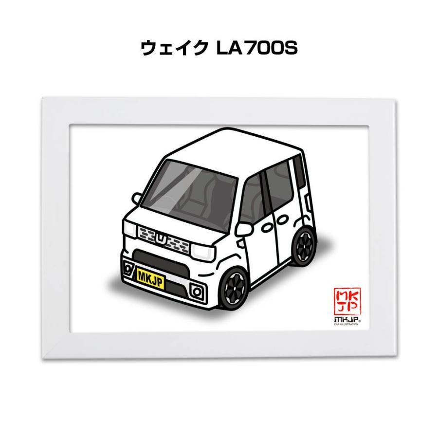 MKJP イラストA5 フレーム付き ダイハツ ウェイク LA700S ゆうメール