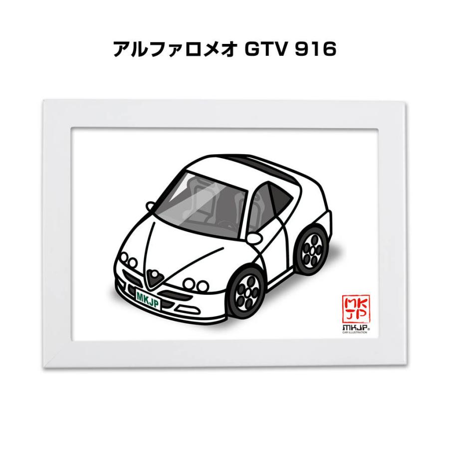 Mkjp イラストa5 フレーム付き 外車 アルファロメオ Gtv 916 ゆうメール送料無料 Illust A5 0140 ドレスアップパーツショップmkjp 通販 Yahoo ショッピング