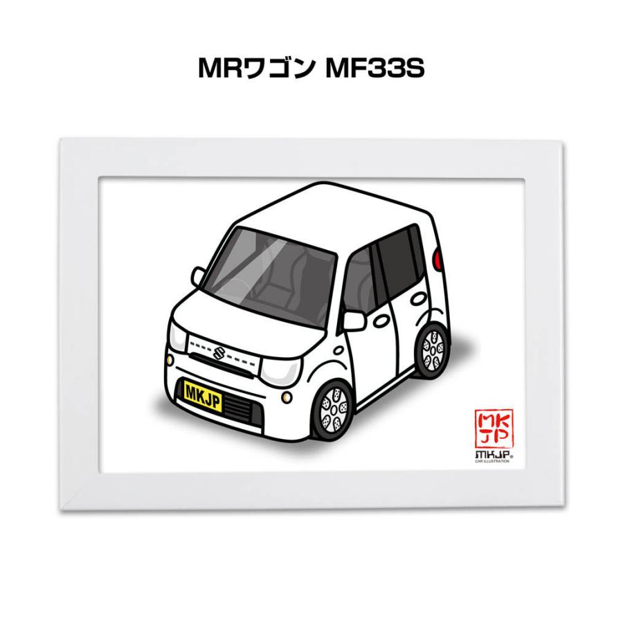 MKJP イラストA5 フレーム付き スズキ MRワゴン MF33S ゆうメール送料