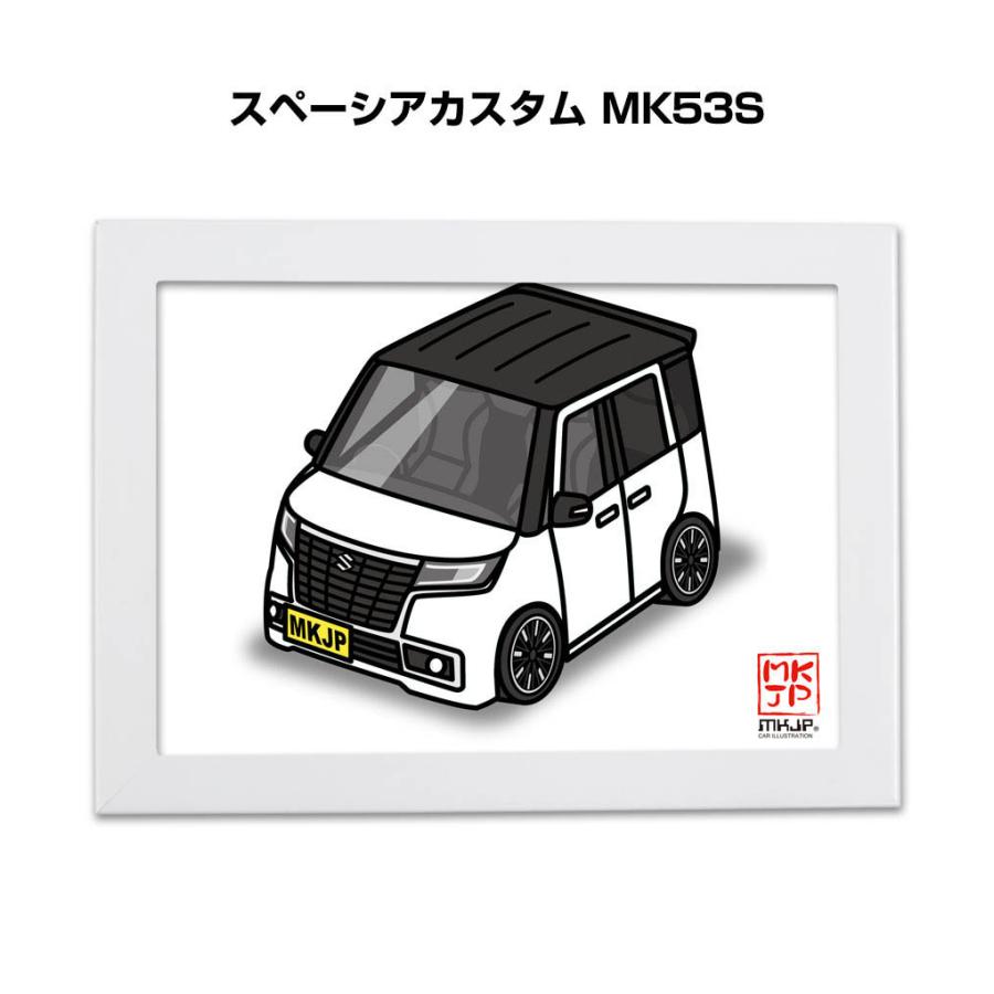 MKJP イラストA5 フレーム付き スズキ スペーシアカスタム MK53S ゆう