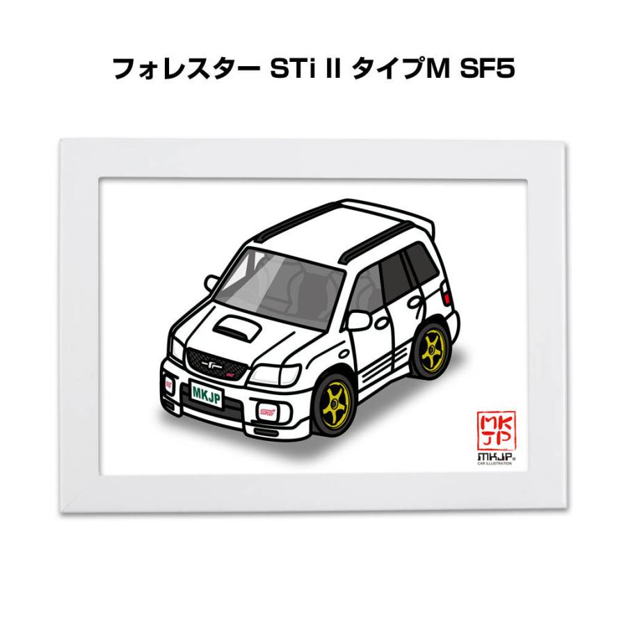 MKJP イラストA5 フレーム付き スバル フォレスター STi II タイプM