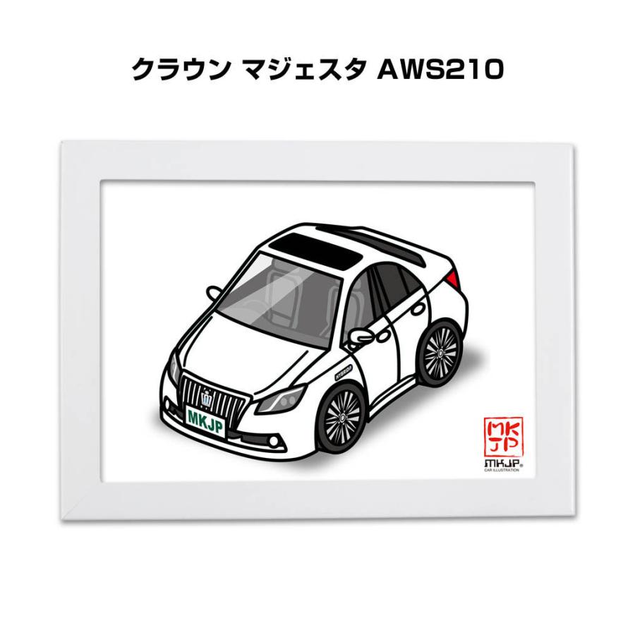 MKJP イラストA5 フレーム付き トヨタ クラウン マジェスタ