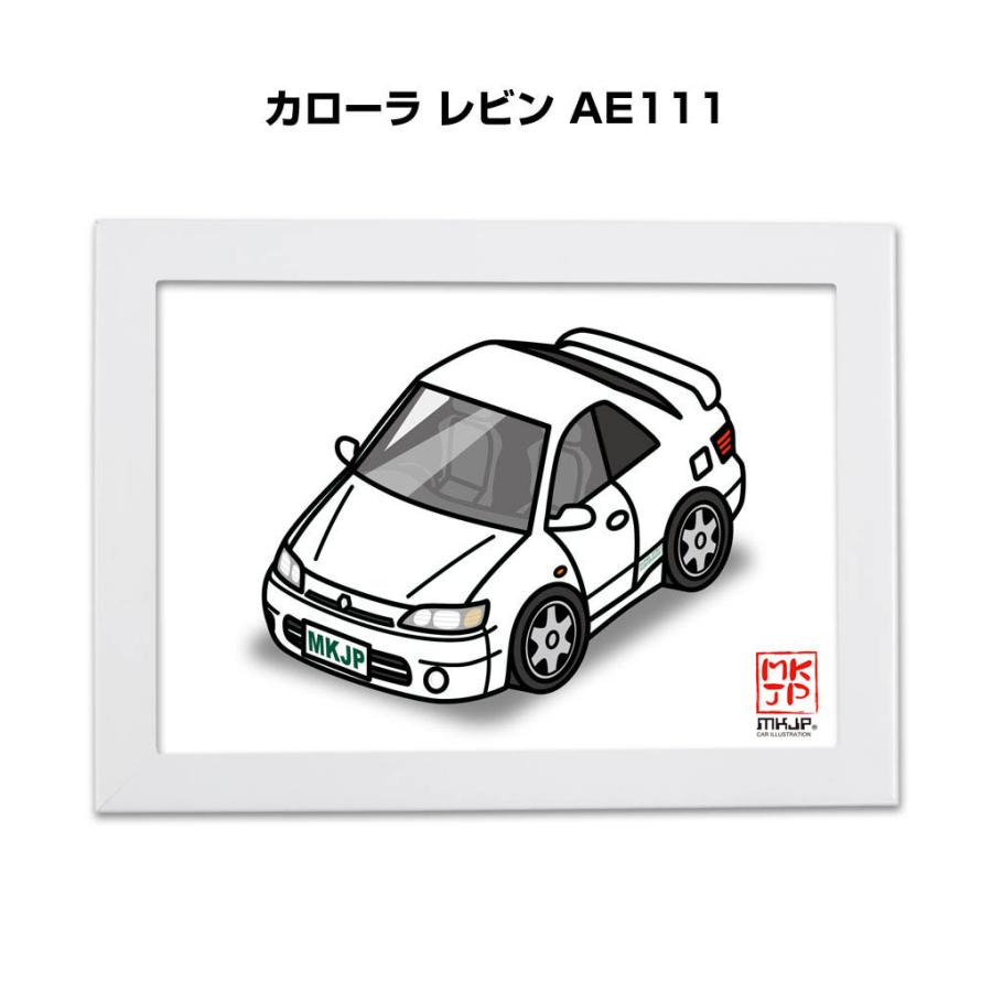 MKJP イラストA5 フレーム付き トヨタ カローラ レビン AE111 ゆう