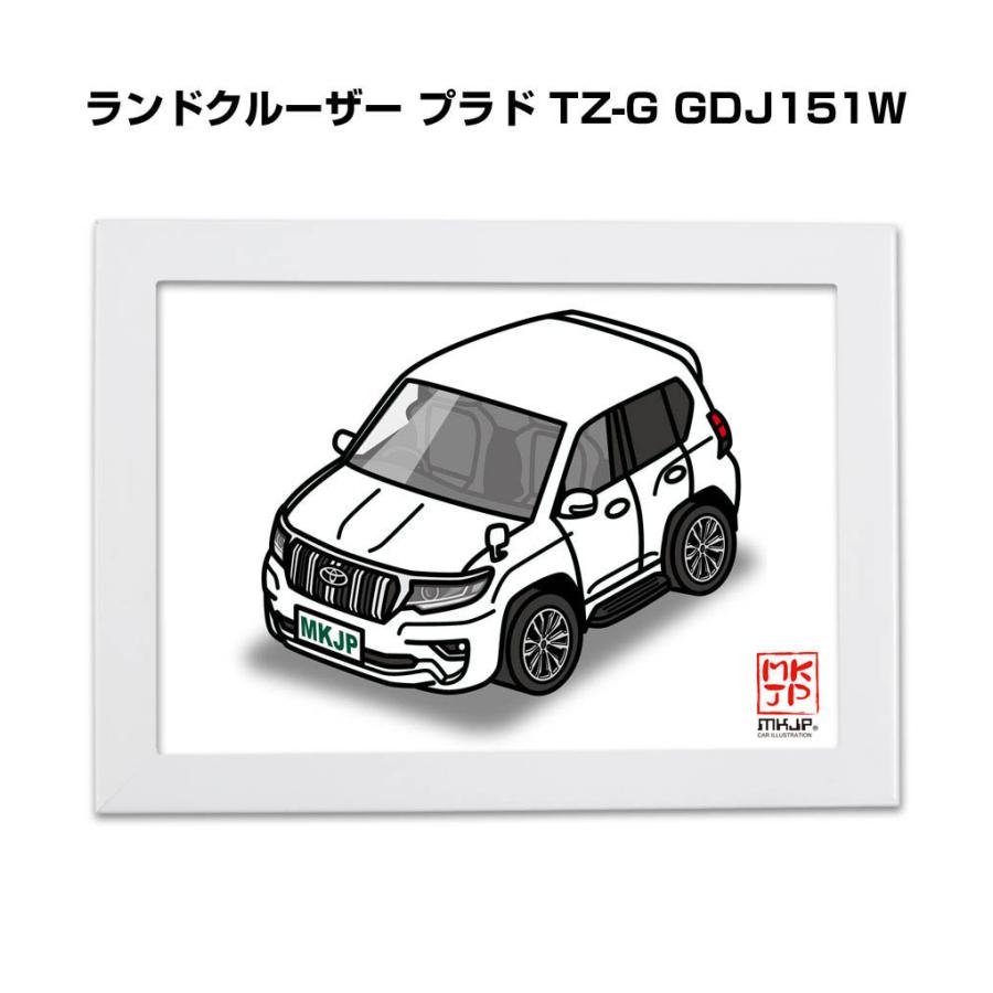 MKJP イラストA5 フレーム付き トヨタ ランドクルーザー プラド MKJP イラストA5 フレーム付き トヨタ ランドクルーザー プラド
