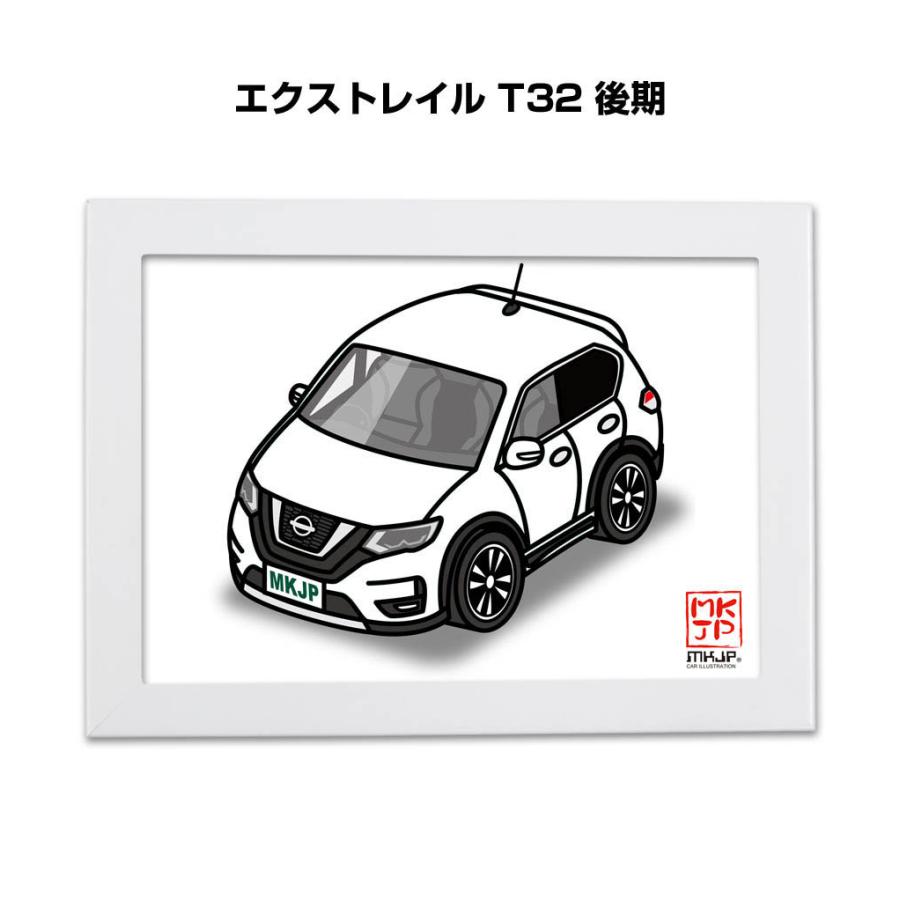 MKJP イラストA5 フレーム付き ニッサン エクストレイル T32 後期 ゆう