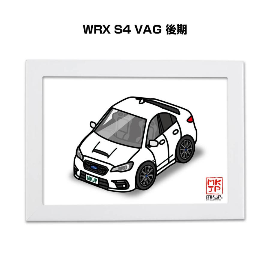 MKJP イラストA5 フレーム付き スバル WRX S4 VAG 後期 ゆうメール送料