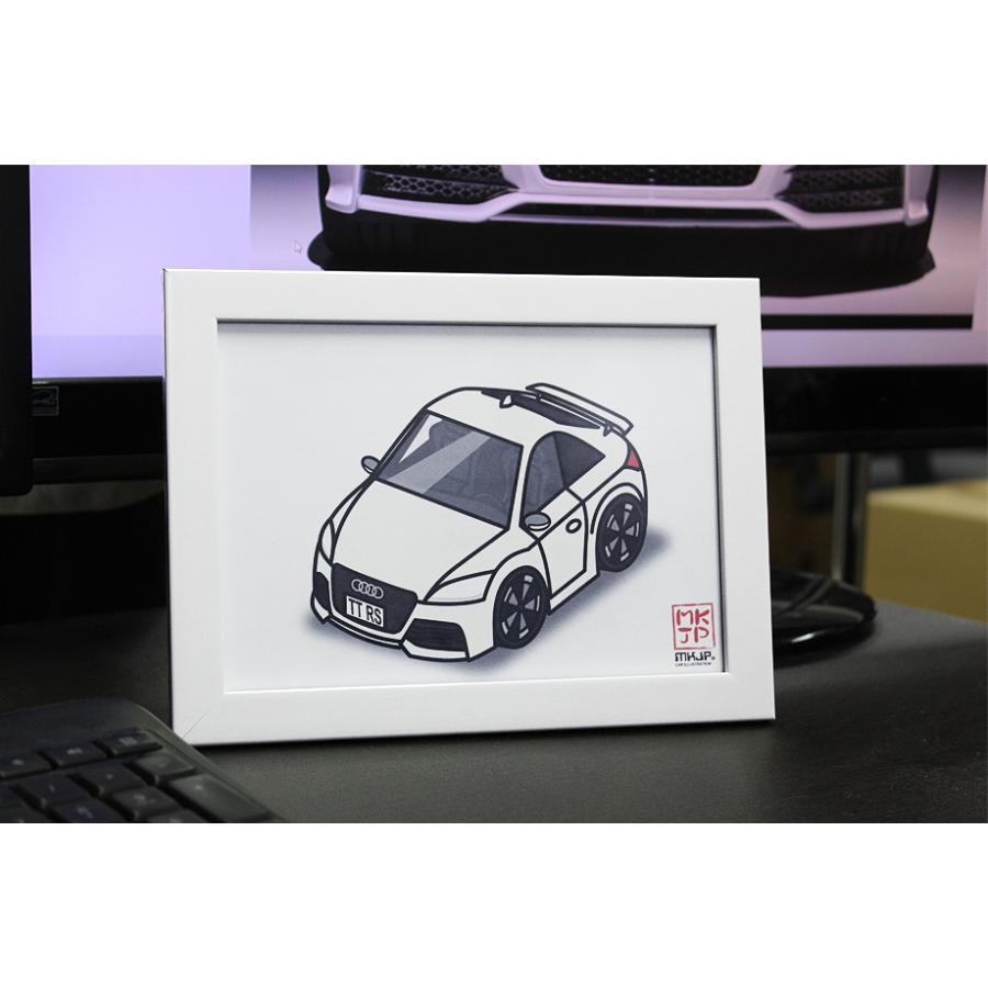 MKJP イラストA5 フレーム付き 外車 MINI クラブマン JCW F54  ゆうメール送料無料｜mkjp｜03