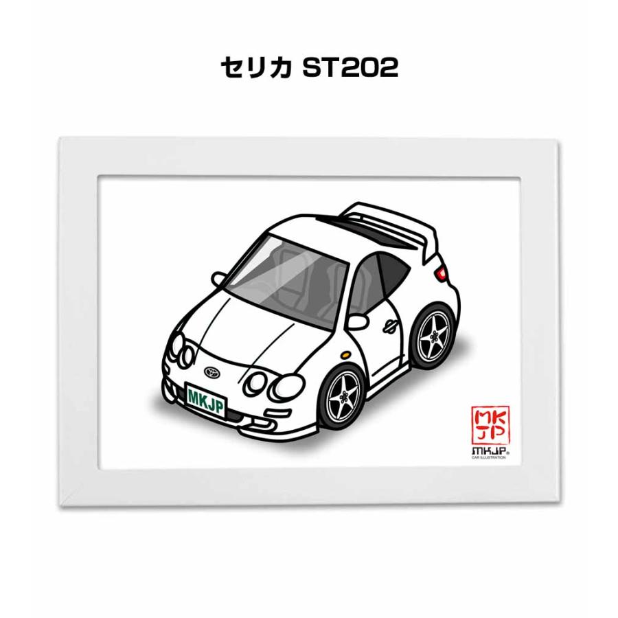 MKJP イラストA5 フレーム付き トヨタ セリカ ST202 ゆうメール送料