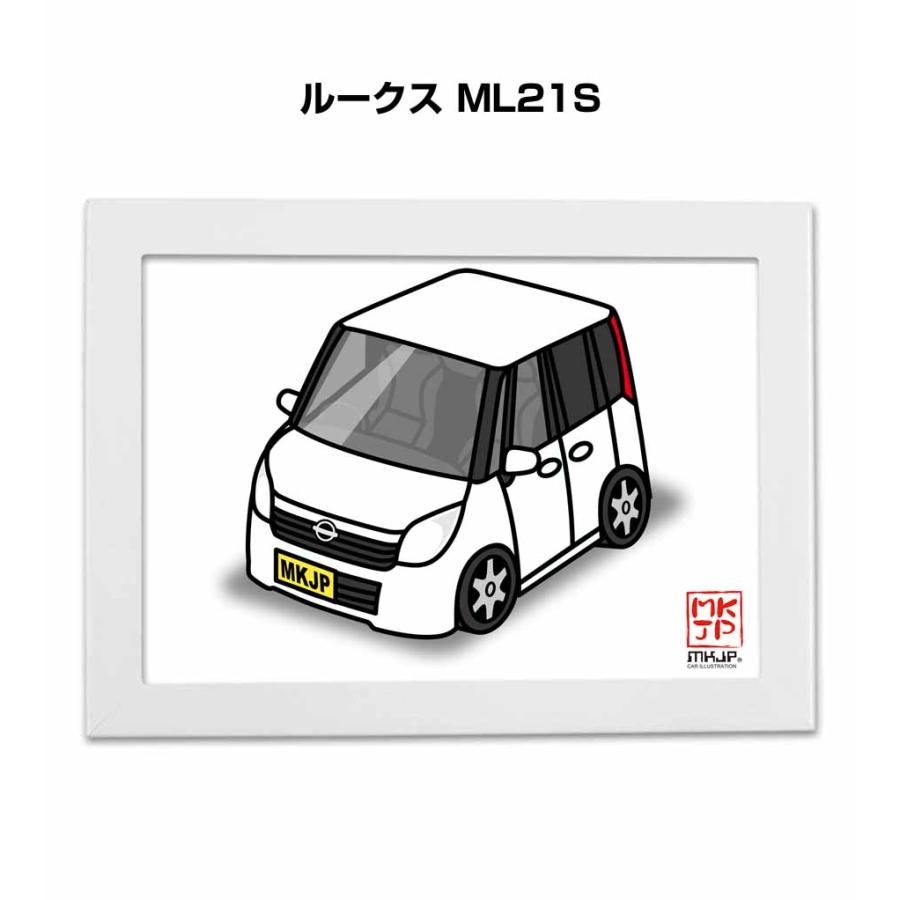MKJP イラストA5 フレーム付き ニッサン ルークス ML21S ゆうメール
