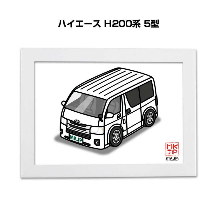 MKJP イラストA5 フレーム付き トヨタ ハイエース H200系 5型 ゆう
