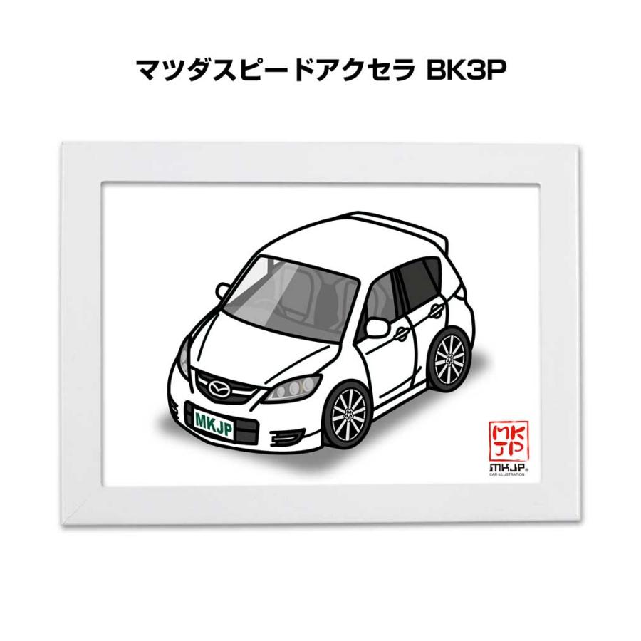 MKJP イラストA5 フレーム付き マツダ マツダスピードアクセラ BK3P