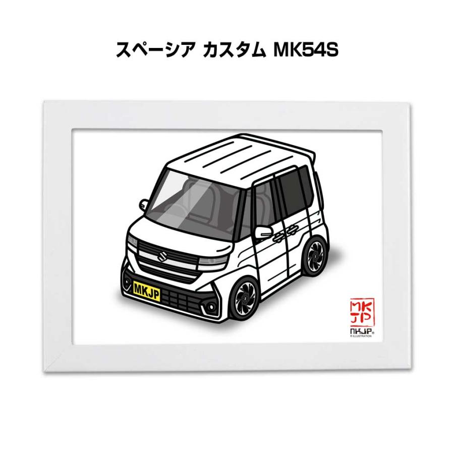 MKJP イラストA5 フレーム付き スズキ スペーシア カスタム MK54S ゆう