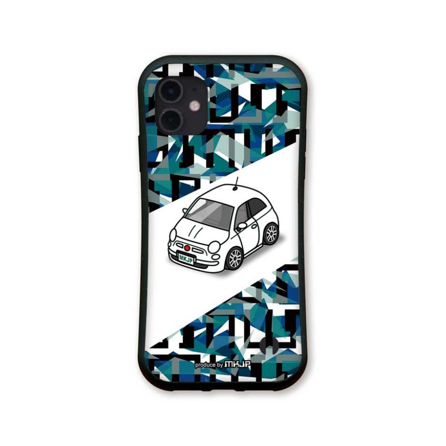 iPhoneグリップケース iPhone各種 車好き フィアット500 31212 ゆう