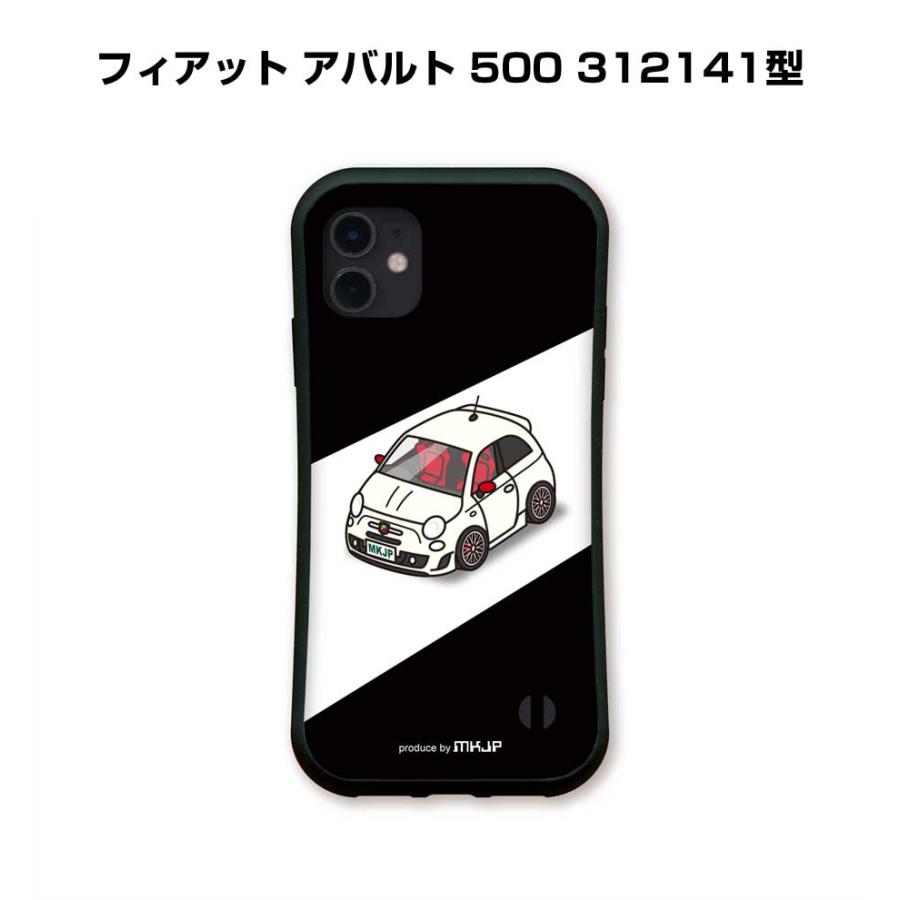 iPhoneグリップケース iPhone各種 車好き フィアット アバルト 500
