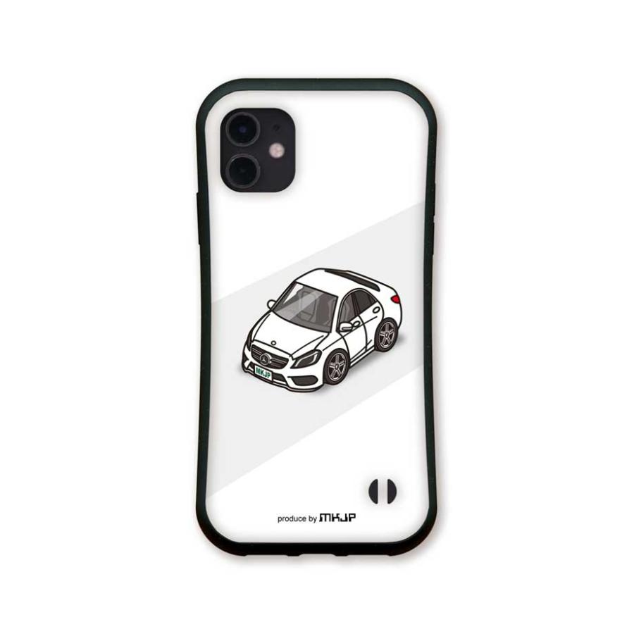 グリップケース スマホケース iPhone15 iPhone14 iPhone13 車好き 祝い 外車 メルセデス ベンツ Cクラス W205型 ゆうパケット送料無料｜mkjp｜02