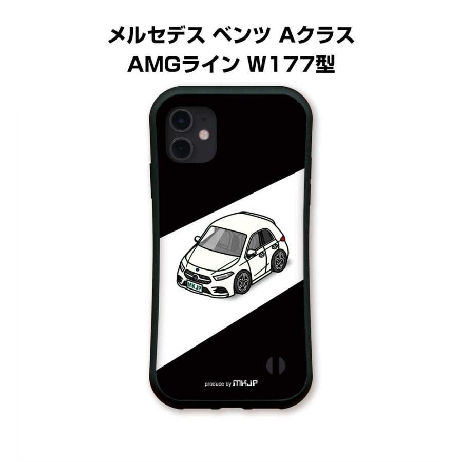 iPhoneグリップケース iPhone各種 車好き メルセデス ベンツ Aクラス