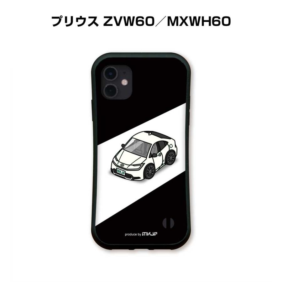 iPhoneグリップケース iPhone各種 車好き プリウス ZVW60／MXWH60 ゆう