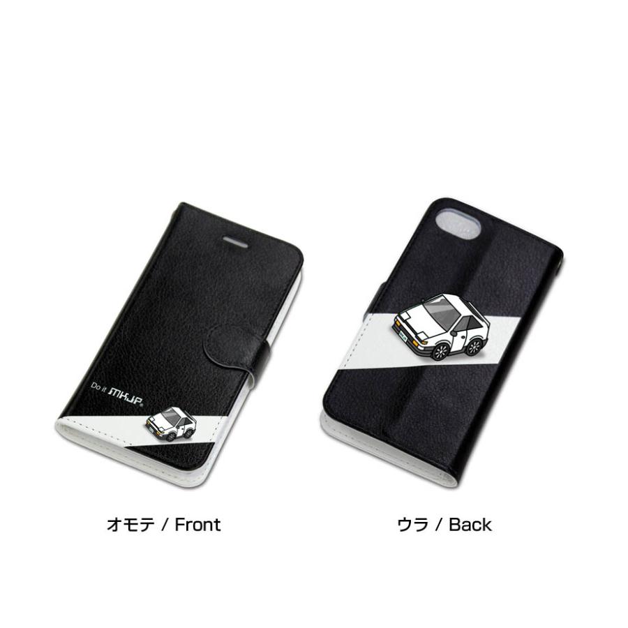 iPhoneケース 手帳タイプ iPhone各種 トレノ AE86 ゆうパケット送料