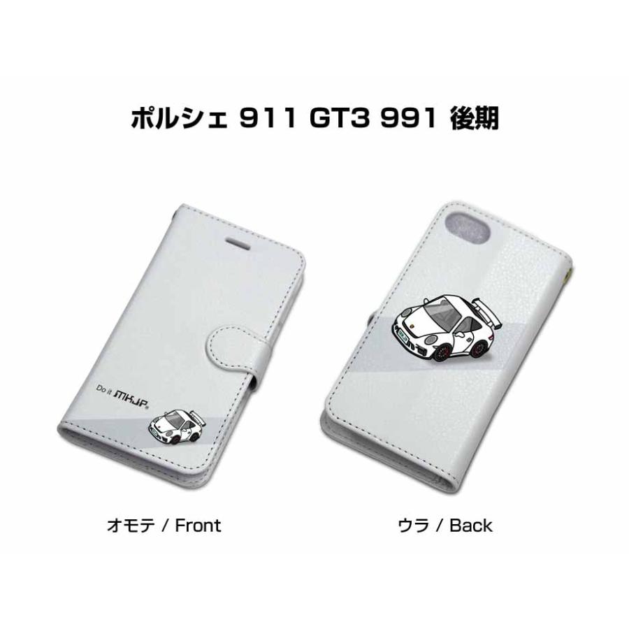 iPhoneケース 手帳タイプ iPhone各種 ポルシェ 911 GT3 991 後期 ゆう