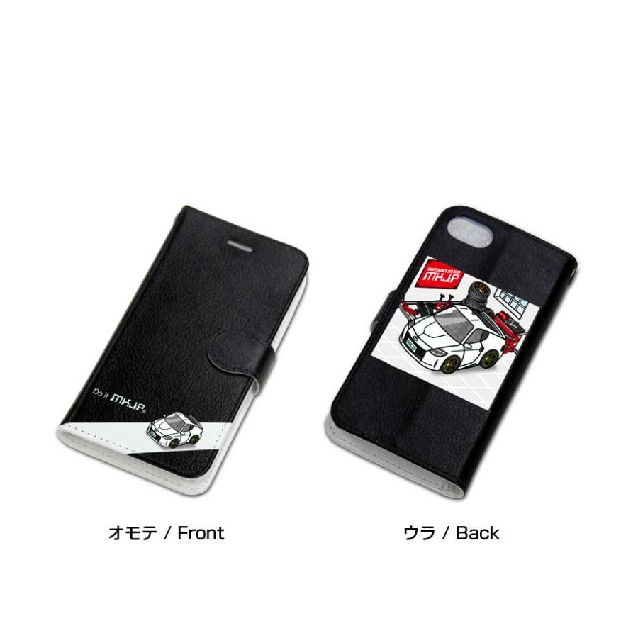 iPhoneケース 手帳タイプ iPhone各種 フェアレディZ RZ34 ツートン