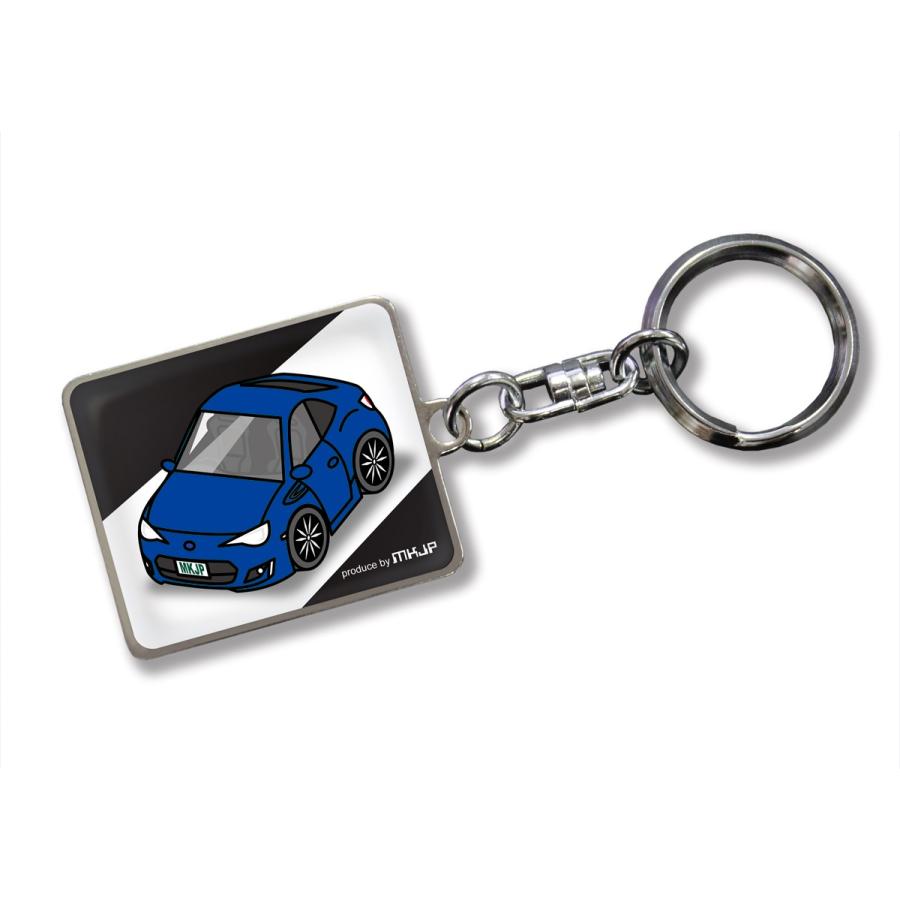 MKJP カスタムキーホルダー スバル BRZ ZC6 車カラー：ブルー ゆう