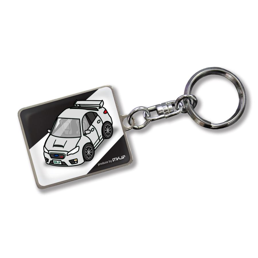 MKJP カスタムキーホルダー スバル WRX STI VAB 車カラー：シルバー