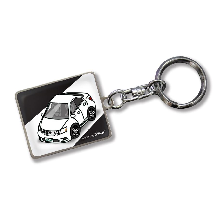 MKJP カスタムキーホルダー 外車 レクサスGS 車カラー:ホワイト MKJP カスタムキーホルダー 外車 レクサスGS 車カラー:ホワイト