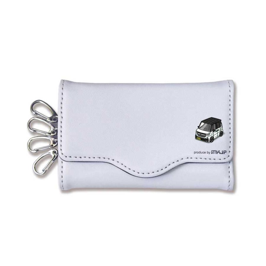 キーケース イラスト 車好き プレゼント 車 メンズ 男性 スペーシア カスタム MK54S ツートンブラック ゆうパケット送料無料 |  | 01