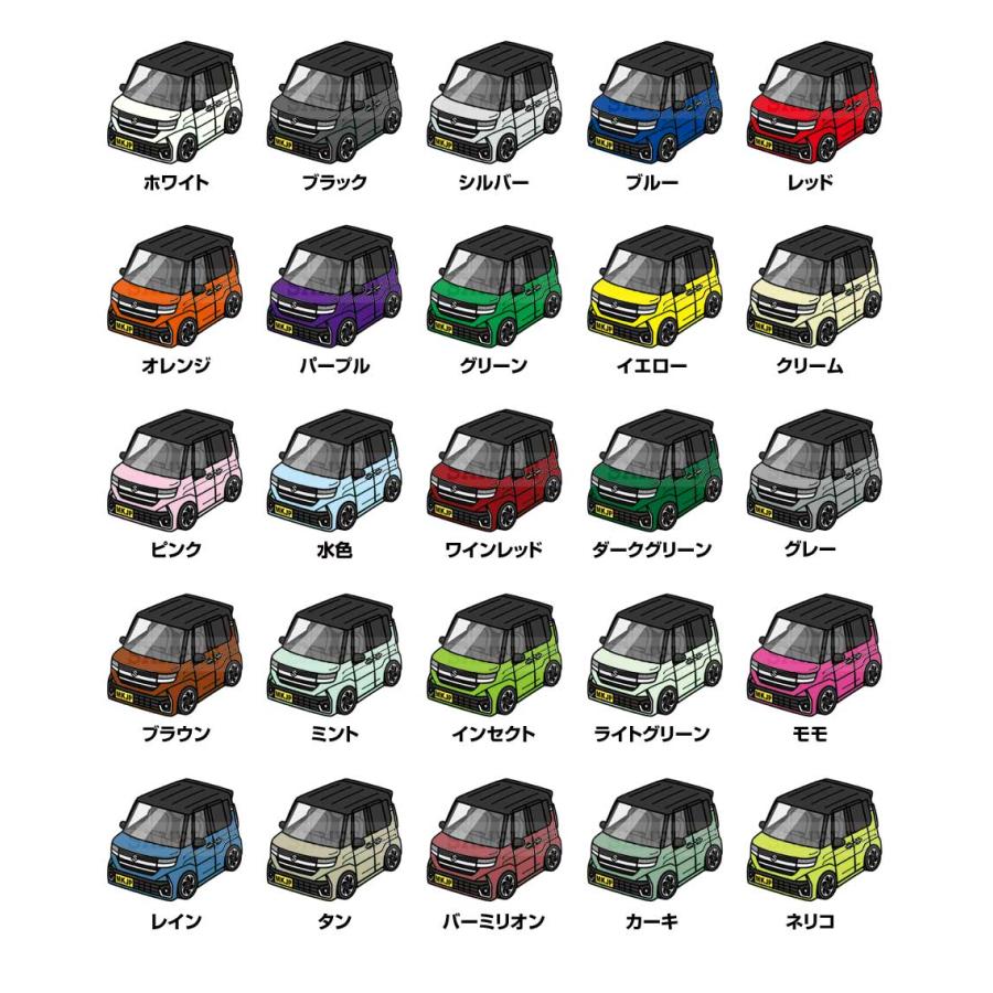 キーケース イラスト 車好き プレゼント 車 メンズ 男性 スペーシア カスタム MK54S ツートンブラック ゆうパケット送料無料 |  | 04