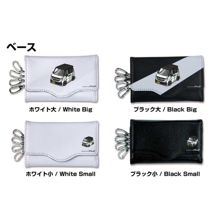 キーケース イラスト 車好き プレゼント 車 メンズ 男性 スペーシア カスタム MK54S ツートンブラック ゆうパケット送料無料 |  | 05