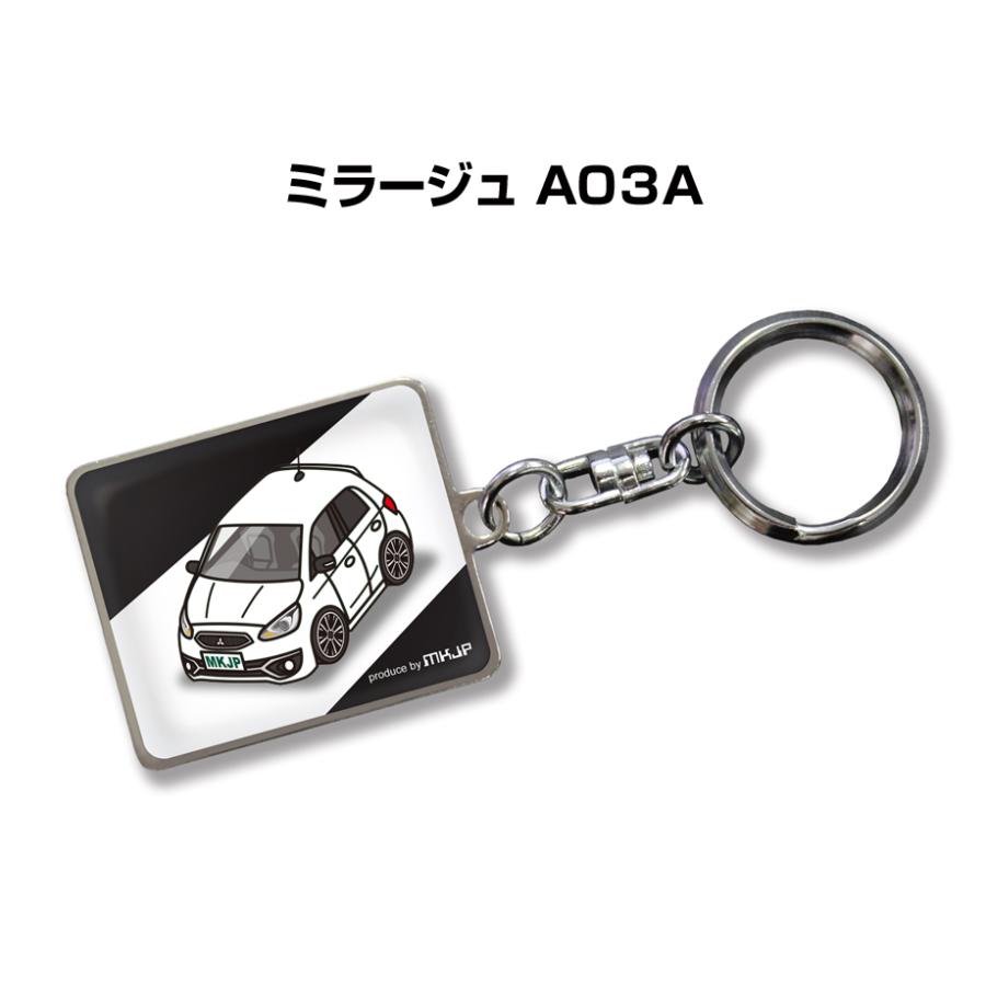 MKJP 車種別かわカッコいい キーホルダー ミツビシ ミラージュ A03A