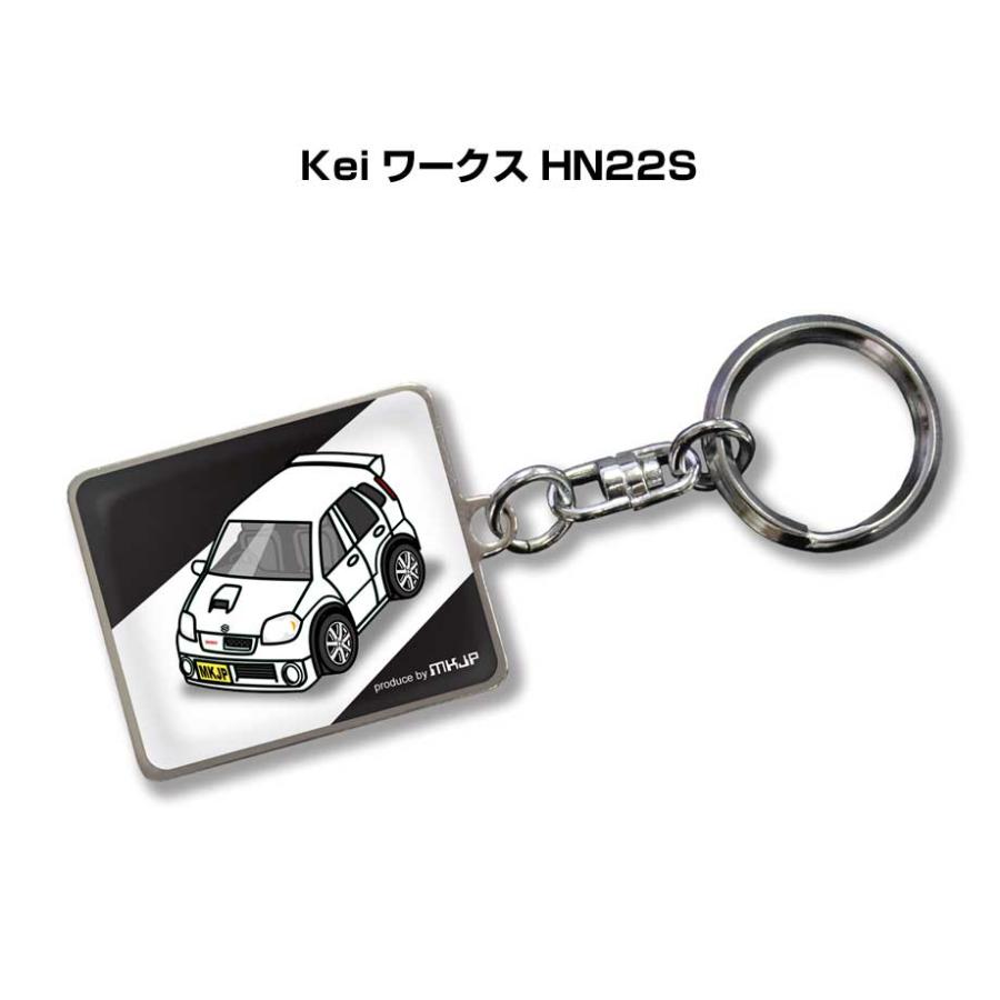 MKJP 車種別かわカッコいい キーホルダー スズキ Kei ワークス HN22S