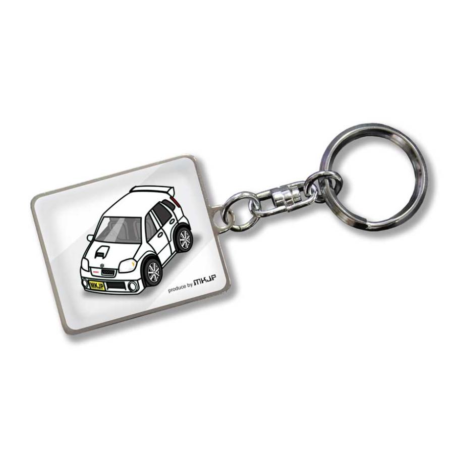 MKJP 車種別かわカッコいい キーホルダー スズキ Kei ワークス HN22S