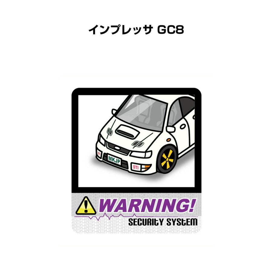 MKJP セキュリティステッカー大 2枚入り スバル インプレッサ GC8 ゆう