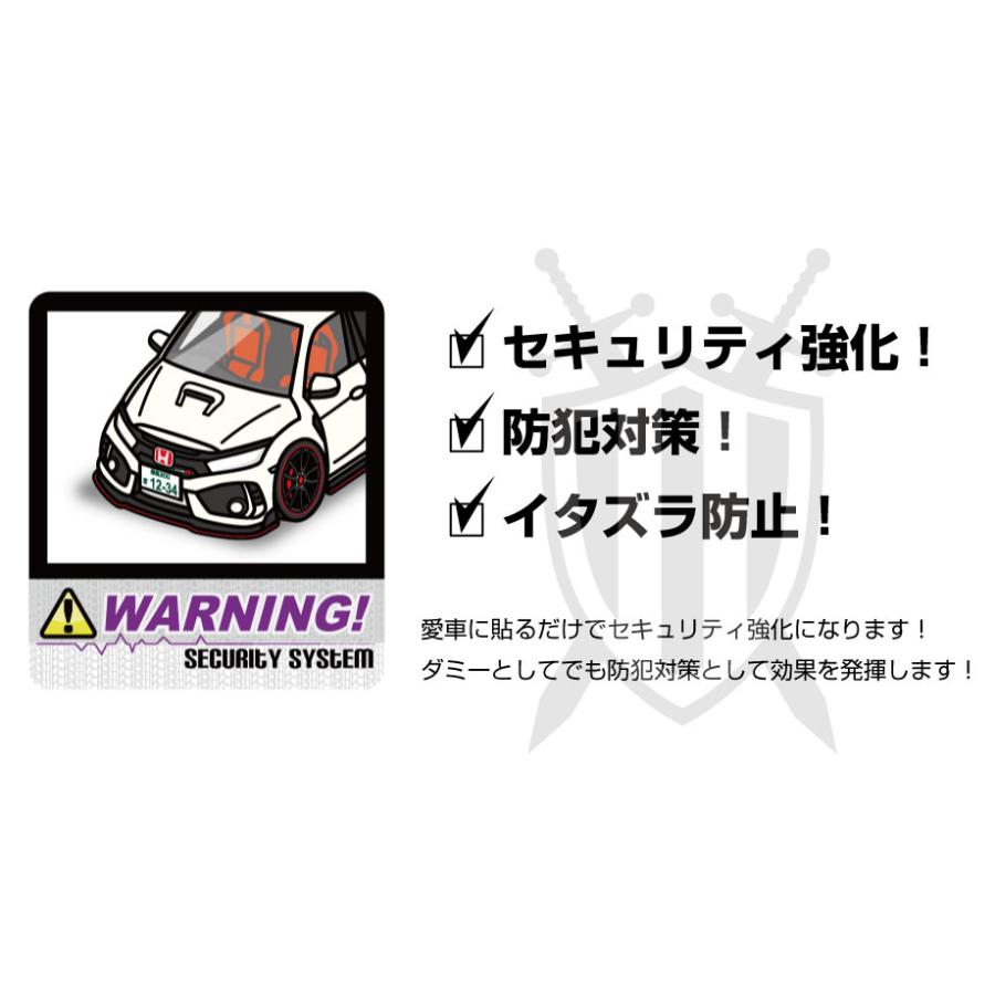 MKJP セキュリティステッカー大 2枚入り 外車 フォルクスワーゲン ゴルフ カブリオレ 1K  ゆうメール送料無料｜mkjp｜02