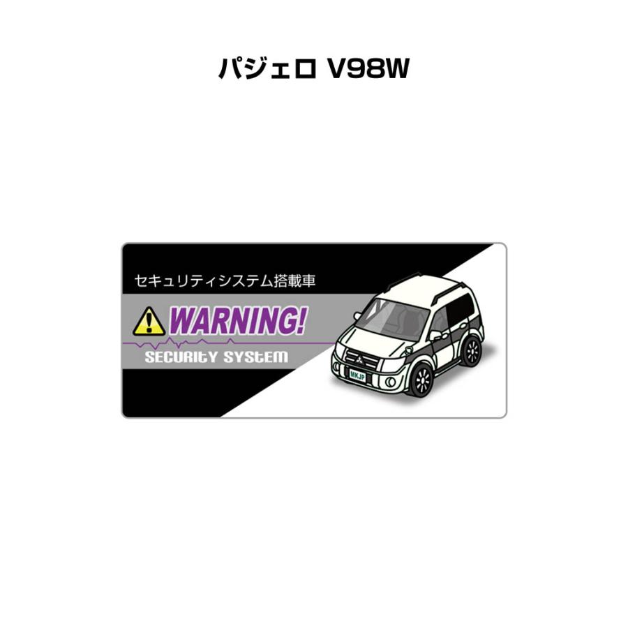 MKJP セキュリティステッカー小 5枚入り ミツビシ パジェロ V98W ゆう