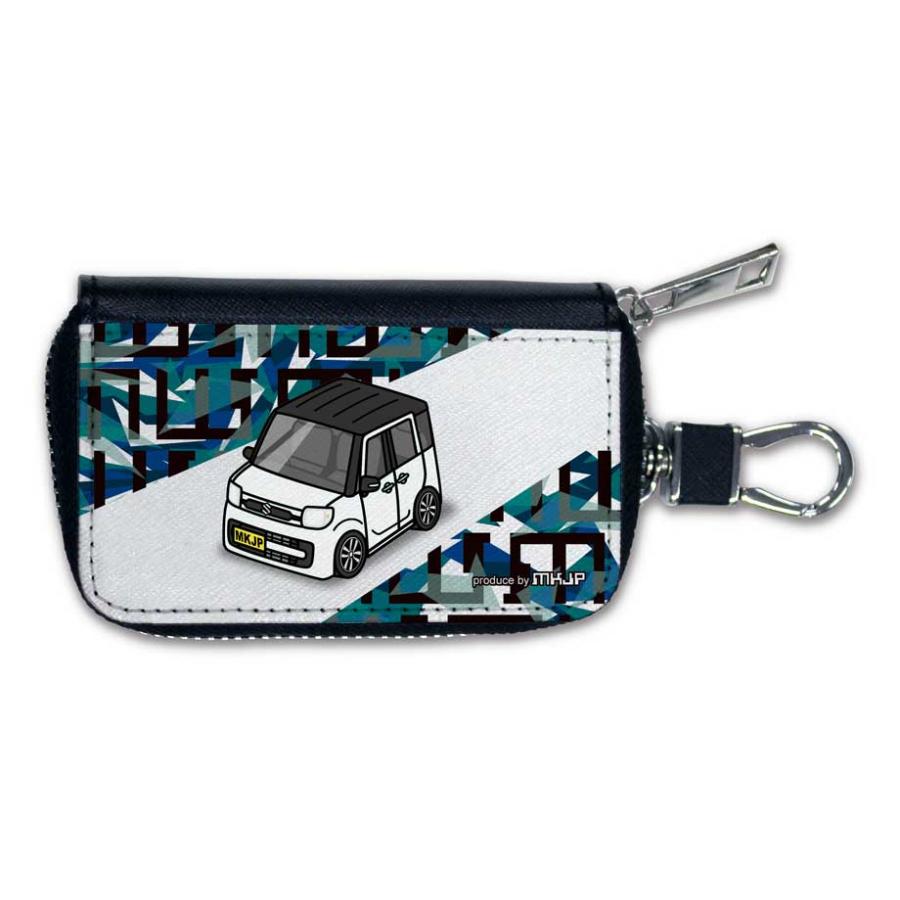 スマートキーケース 車 メンズ 車好き 男性 プレゼント スペーシア MK53S ツートンブラック ゆうパケット送料無料 |  | 03