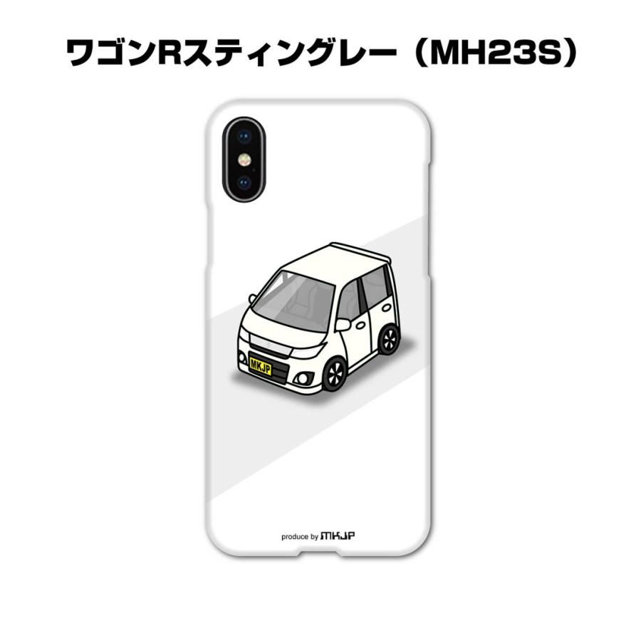 iPhoneケース ハードケース iPhone15 iPhone14 iPhone13 車好き 祝い スズキ ワゴンRスティングレー MH23S ゆうパケット送料無料｜mkjp