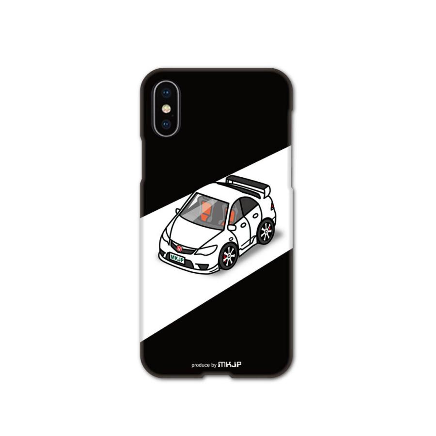 シビックタイプR FK8 Side.ver国産本革手帳型iPhoneケース iPhoneケース ハードケース iPhone各種 車好き 祝い ホンダ シビック