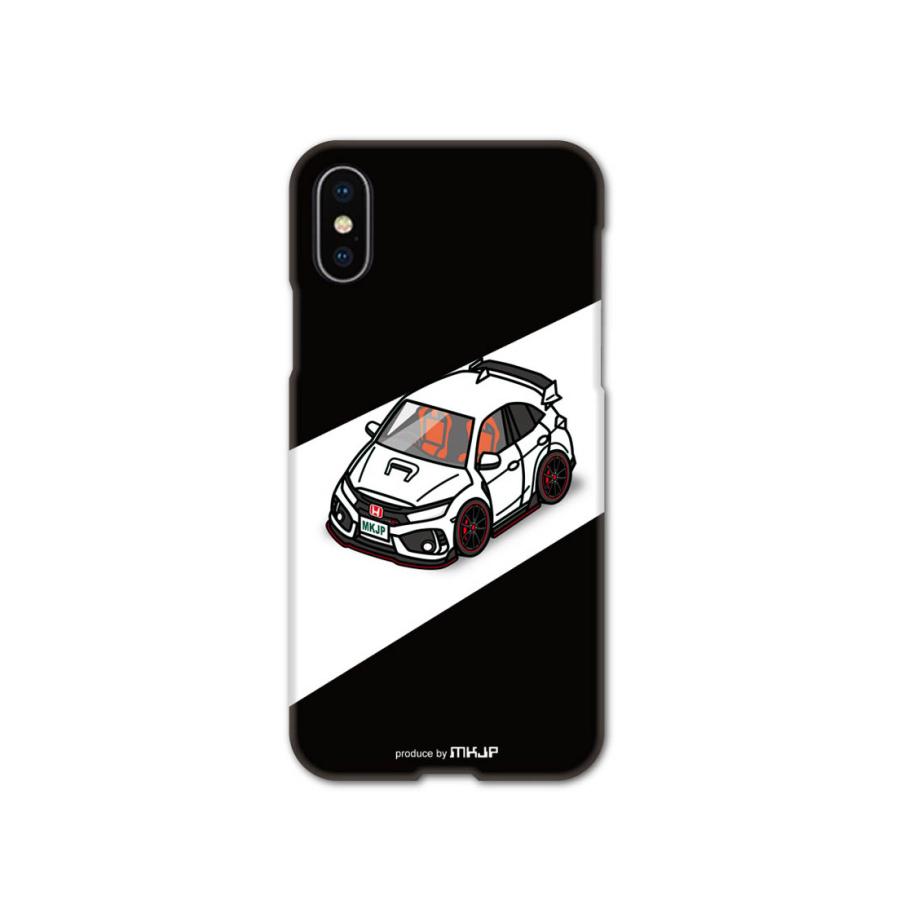 シビックタイプR FK8 Side.ver国産本革手帳型iPhoneケース iPhoneケース ハードケース iPhone各種 車好き 祝い ホンダ シビック