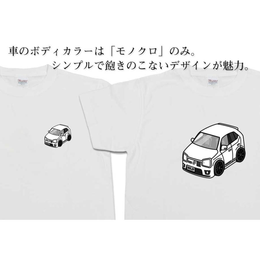 Tシャツ モノクロ シンプル 車好き プレゼント 車 祝い クリスマス 男性 スズキ アルトワークス HA36S ゆうパケット送料無料｜mkjp｜04