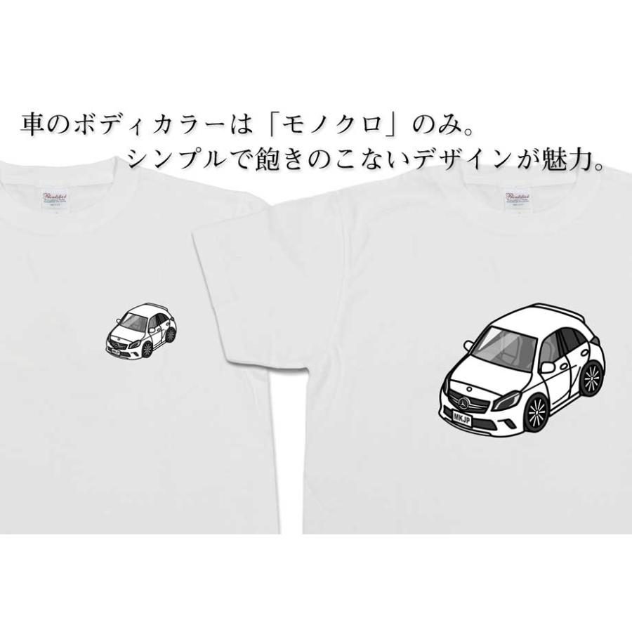 Tシャツ モノクロ シンプル 車好き プレゼント 車 祝い クリスマス 男性 外車 メルセデス ベンツ Aクラス W176 ゆうパケット送料無料｜mkjp｜04