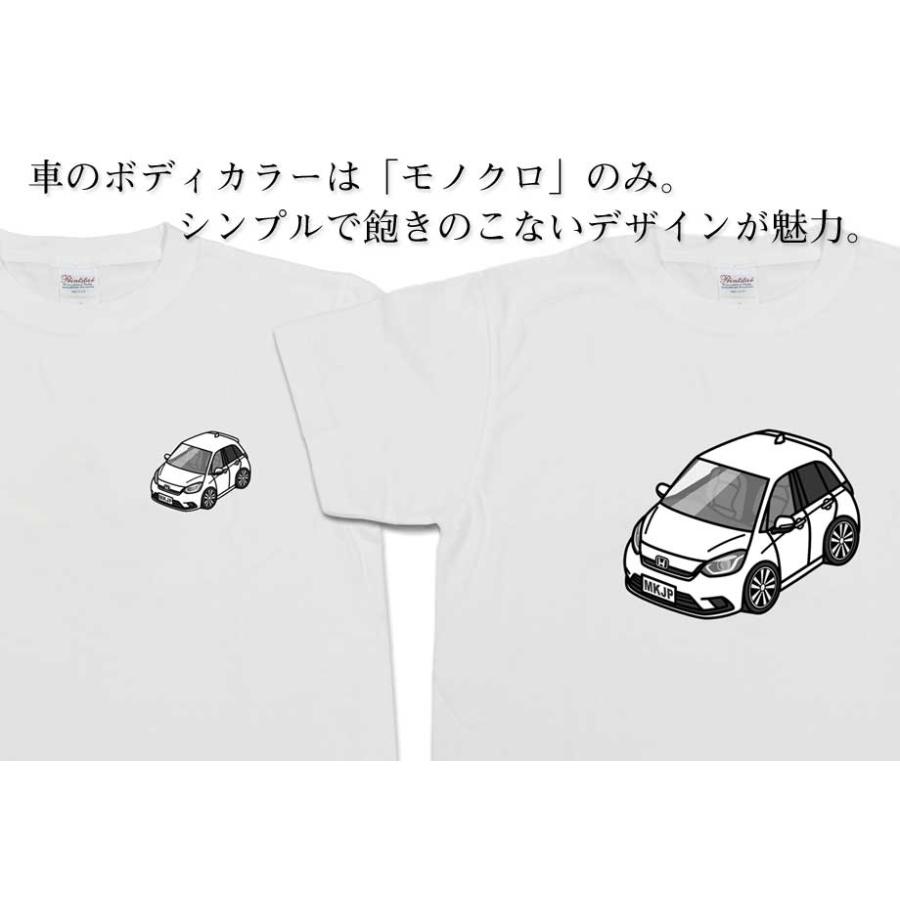 Tシャツ モノクロ シンプル 車好き プレゼント 車 祝い クリスマス 男性 ホンダ フィット GR  ゆうパケット送料無料｜mkjp｜04