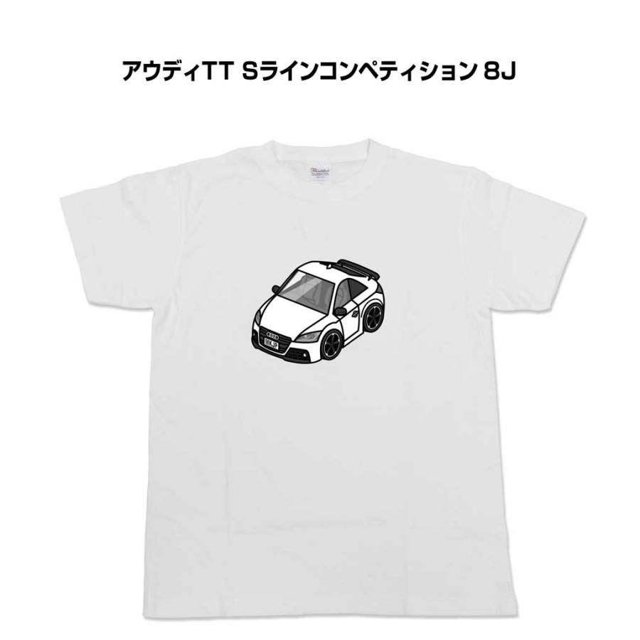 Tシャツ モノクロ シンプル 車好き プレゼント 男性 外車 アウディTT S
