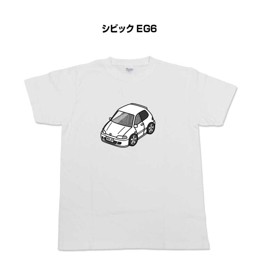 Tシャツ モノクロ シンプル 車好き プレゼント 男性 ホンダ シビック