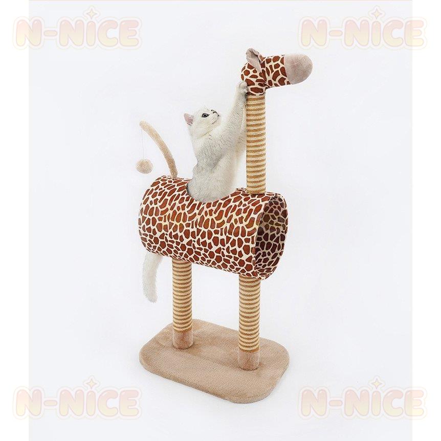 キャットタワー キリン アニマル 据え置き 置き型 爪とぎ インテリア 長持ち 頑丈 トンネル 隠れ家 ポンポン ボール お昼寝 運動不足 遊び場 |  | 01