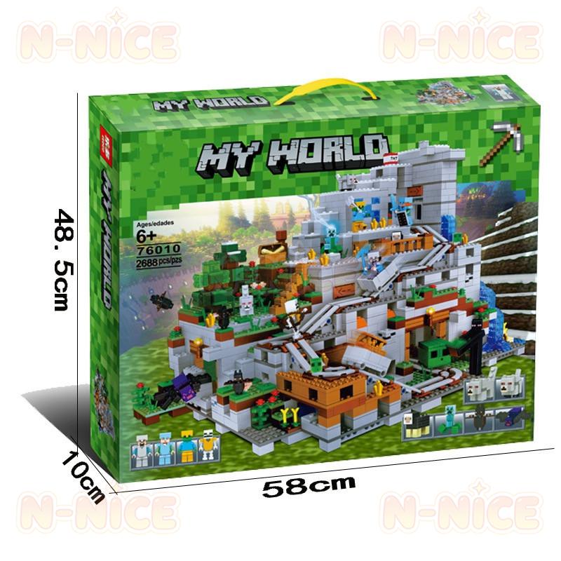 【互換品】レゴ 互換 ミニフィグ マイクラ風 山の洞窟豪華版 2688PCS マインクラフト風 LEGO ミニフィギュア The Mountain Cave 21137